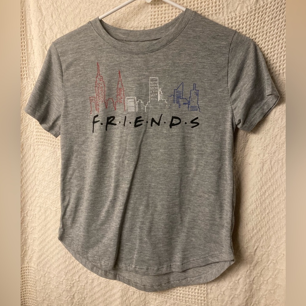FRIENDS Gray Short Sleeve Tee with Skyline Design